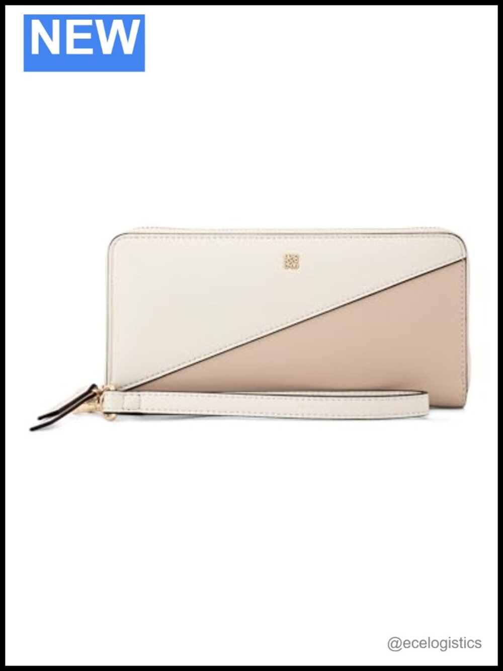 Nine West Elowyn Zip Around Wristlet Faux Leather Wallet Clutch
